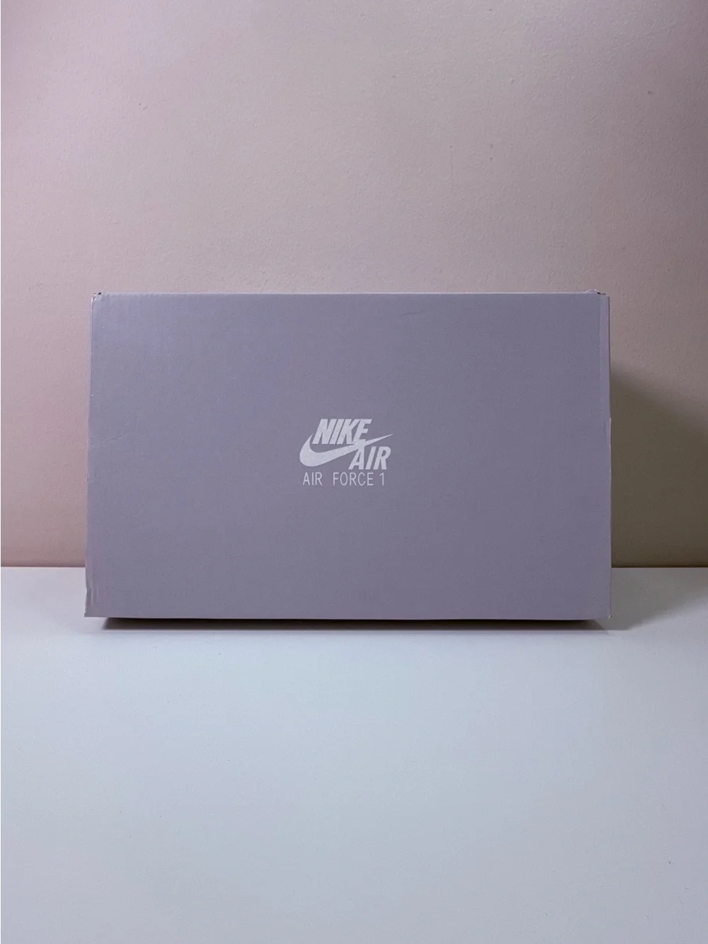 Nike Air Force 1 Gray Shoe Box Empty Replacement Storage Box with Tissue Paper